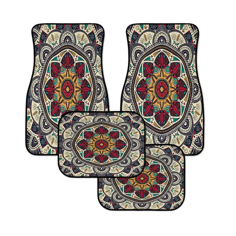 

Hippie Boho Mandala Car Mats