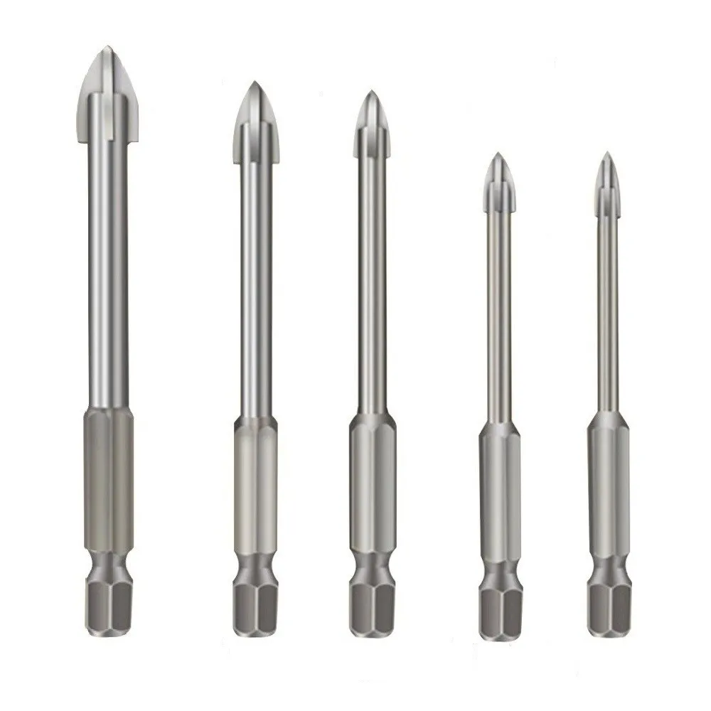 

5PCS 3/4/5/6/8mm Drilling Tool Multifunctional Cross Alloy Drill Bit Tip High Performance Utility Tools For Woodworking
