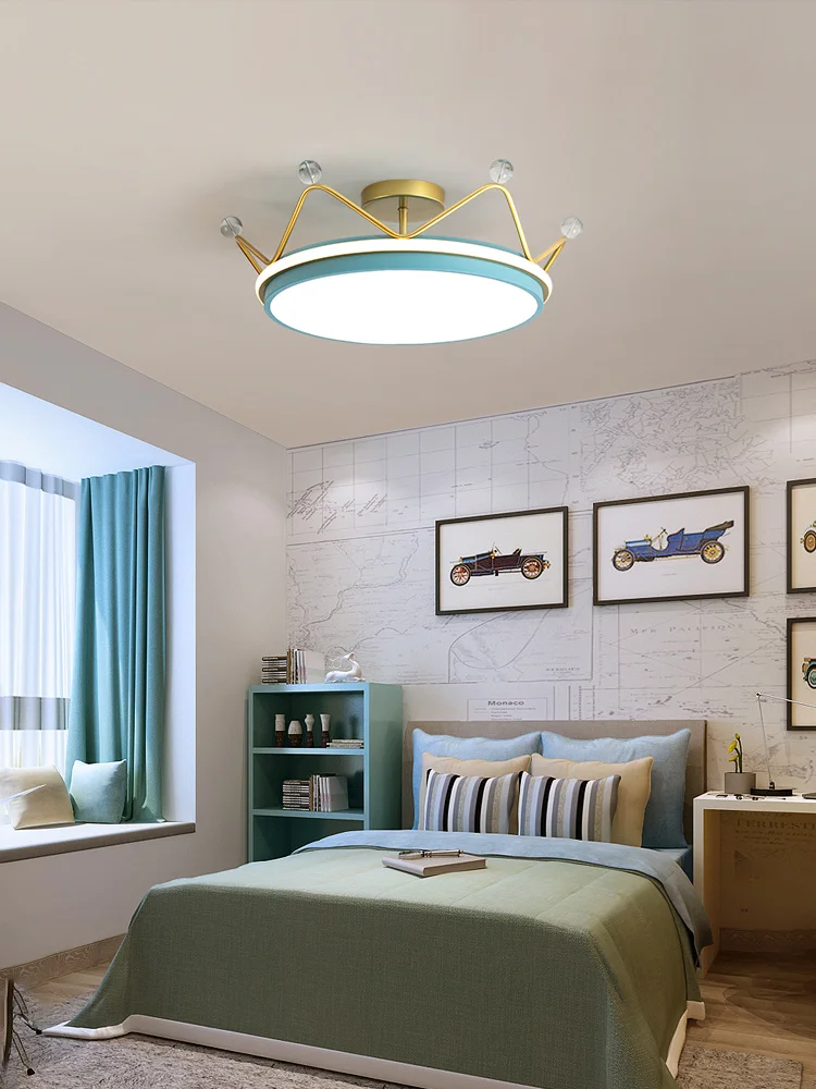 

Modern Simple Children Room Lamp Personalized Creative Led Crown Study Bedroom Lamp