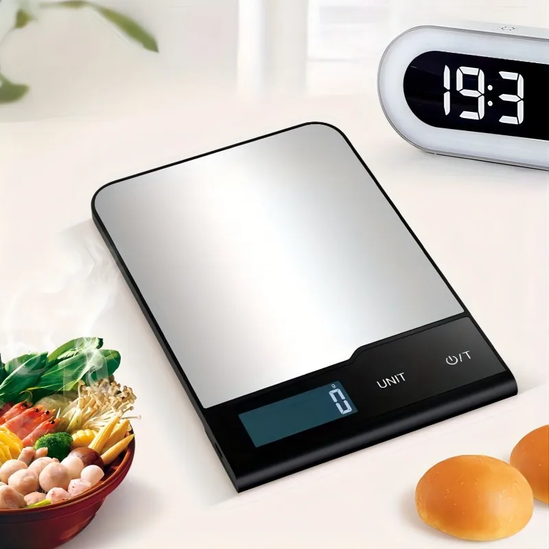 Цифровые Кухонные Весы 22 Фунта/унций Для Выпечки Еды Нержавеющая Сталь Точный