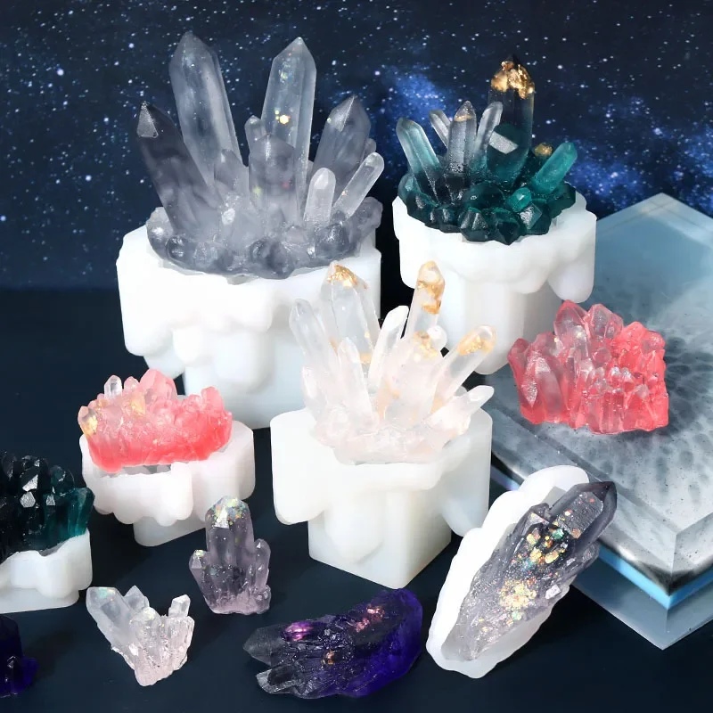 

Crystal column Candle Mold Silicone Mold for Candles Resin Silicone Mold DIY Aromatherapy Decoration,Fish tank decor,cake mold