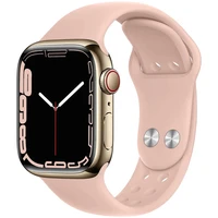 strap for apple watch band 44mm 40mm 45mm 41mm 42mm 38mm 44 mm double buckle silicone correa bracelet iwatch serie 6 5 4 3 se 7