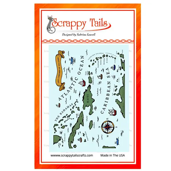 

Карта Карибского моря 2023 новые штампы украшения для скрапбукинга рукоделия альбом шаблон Декор модель
