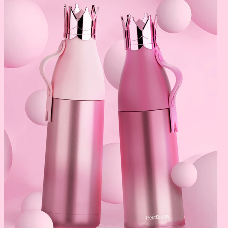 

The New Crown Goddess Thermos Cup 304 Stainless Steel Thermos Pot Gradient Creative Personality Water Cup