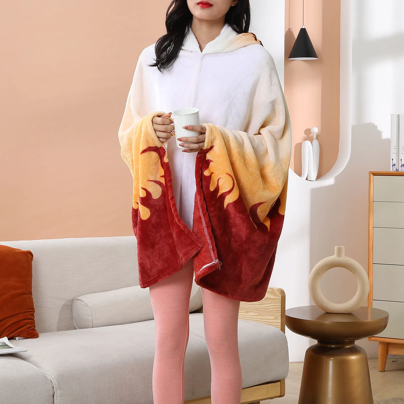 Oversized Hoodie Blanket Giant Warm Soft Flannel Wearable Hooded Bathrobe with Buttons for Girls Women Men Adults Teen Family 6 Oversized Hoodie Blanket Giant Warm Soft Flannel Wearable Hooded Bathrobe with Buttons for Girls Women Men Adults Teen Family 6