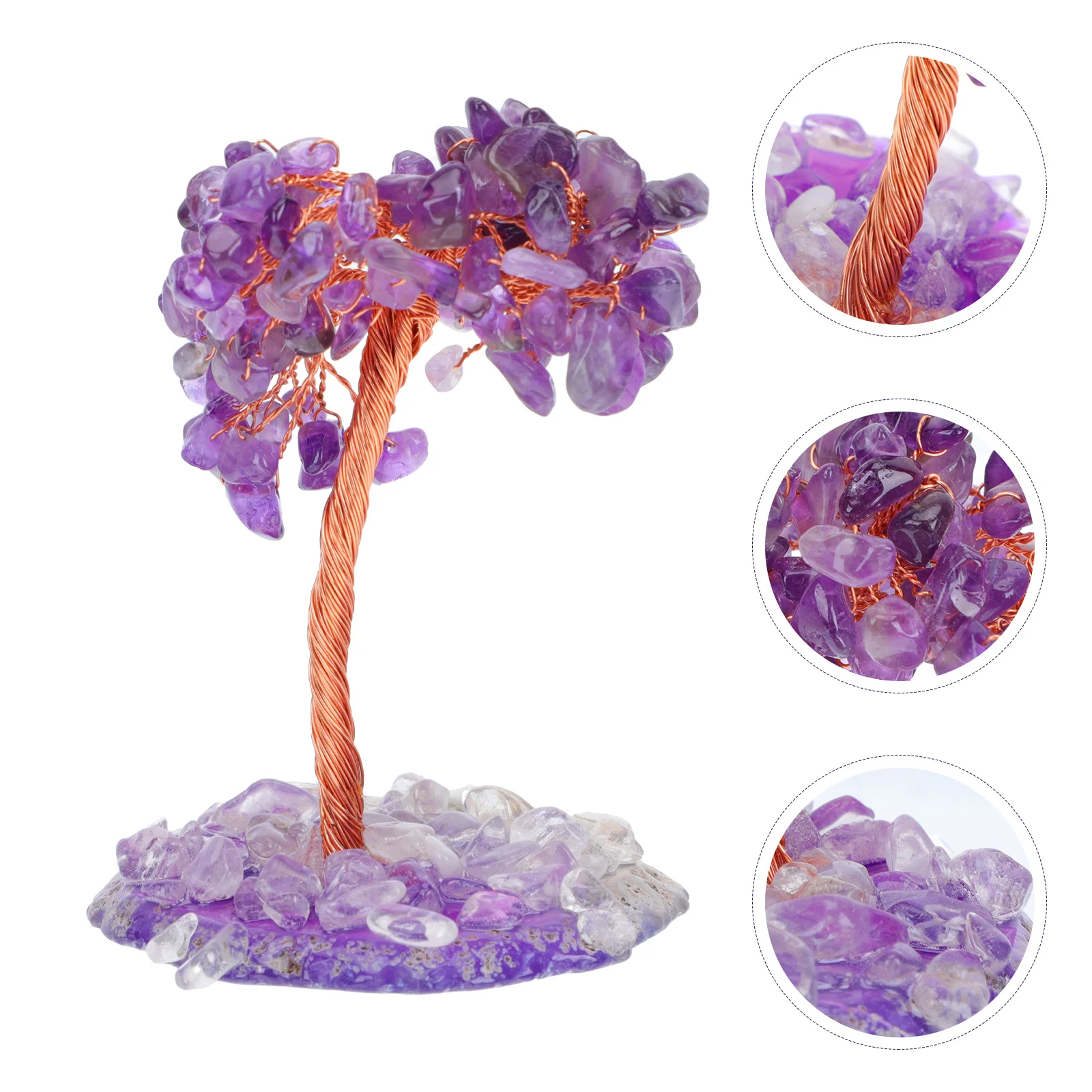 

Tree Crystal Bonsai Purple Moneyadorn Chakra Decor Rich Base Agate Life Gemstonepositive Energy Craft Largemarble Desktop