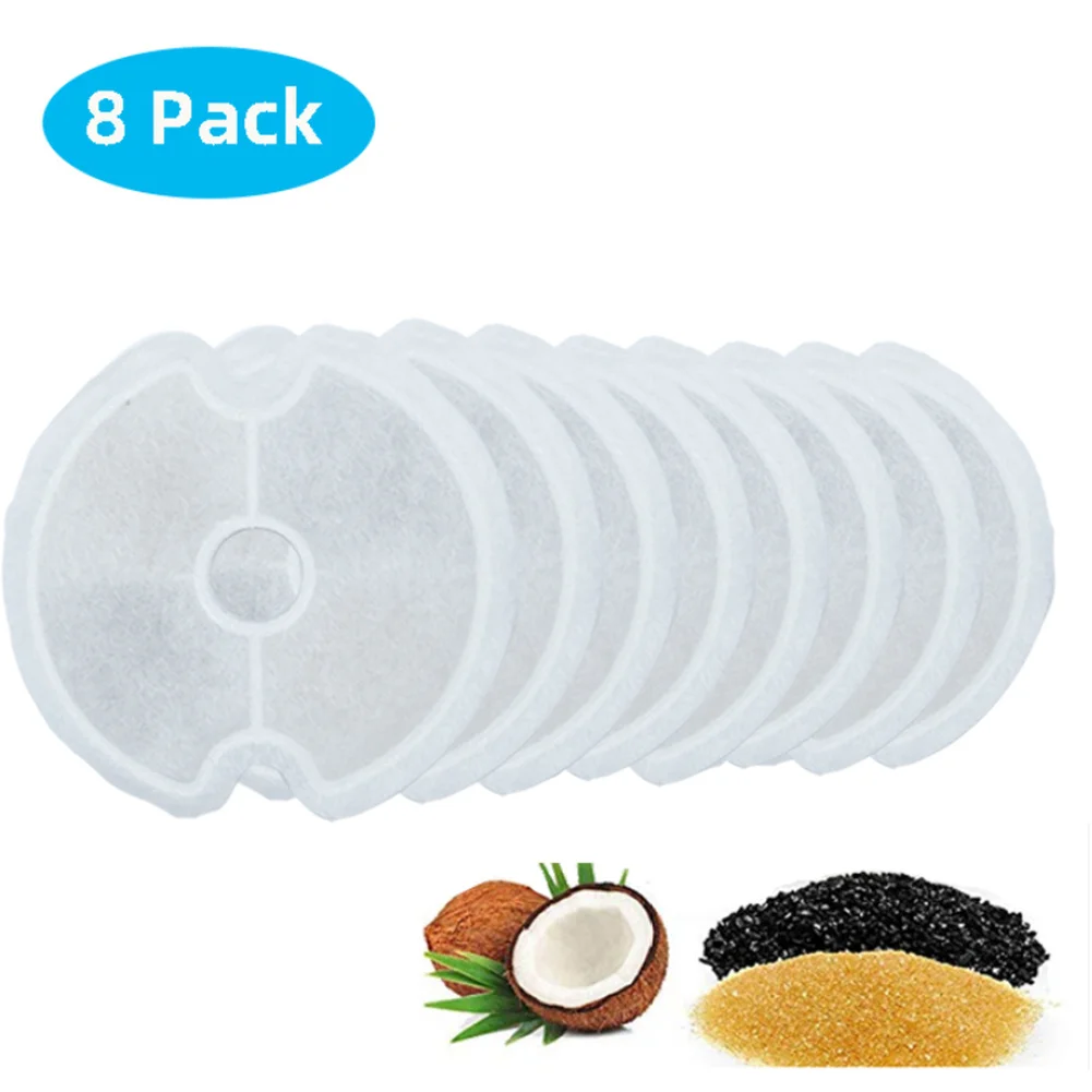 

Water Fountain Carbon Replacement Filters for 304 Stainless Steel Cat Drinking Fountain 4 Packs Filters Pet Supplies