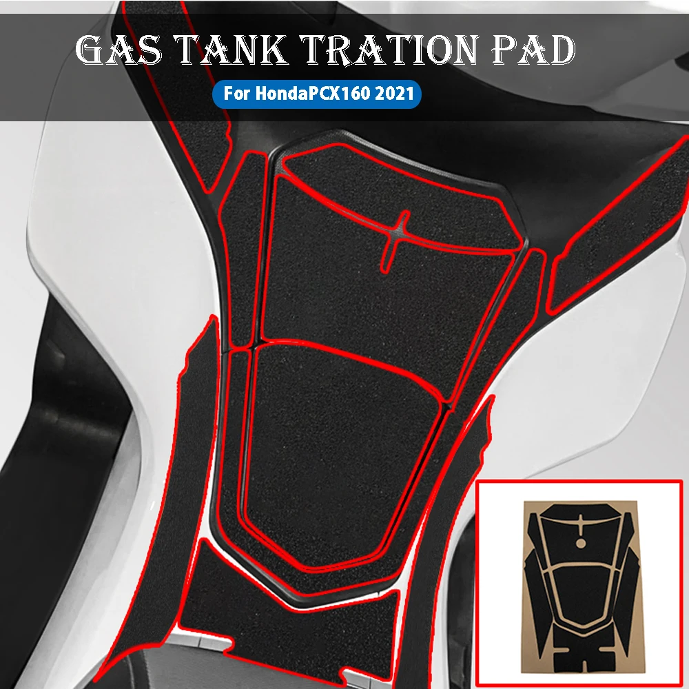 

For Honda PCX160 PCX 160 2021 Motorcycle Accessories Traction Sticker Protector Anti slip Fuel Tank Pads Gas Grip Knee