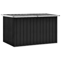 patio storage box galvanised steel plastic outdoor storage cabinet courtyard decoration anthracite 149x99x93 cm