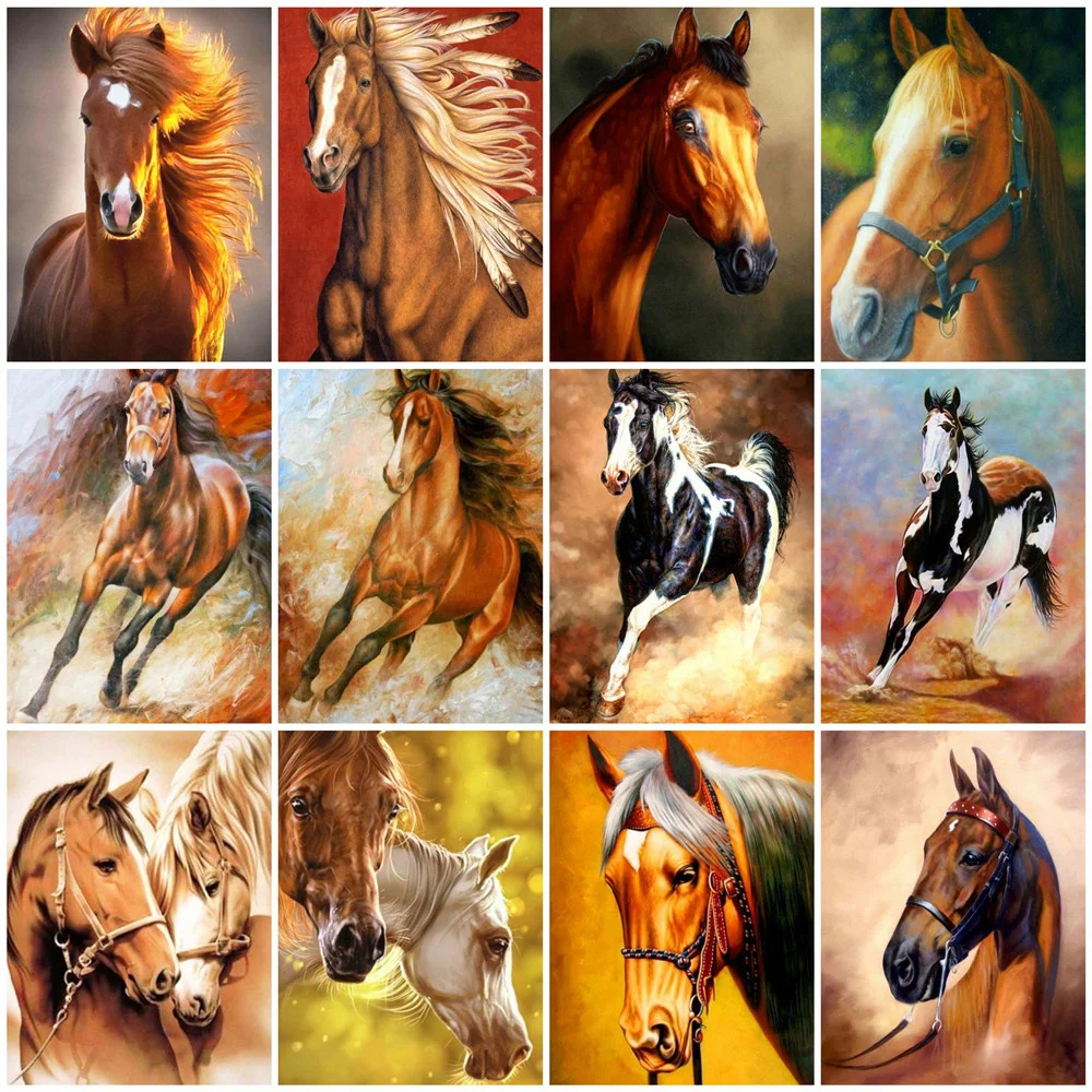 

Набор для рисования по номерам на холсте «Лошадь»
