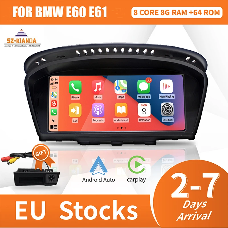 Wireless Apple CarPlay Android Auto Car Multimedia For BMW 5 3 Series E60 E61 E62 E63 E90 E91 E92 E93 CCC CIC Radio GPS 4G