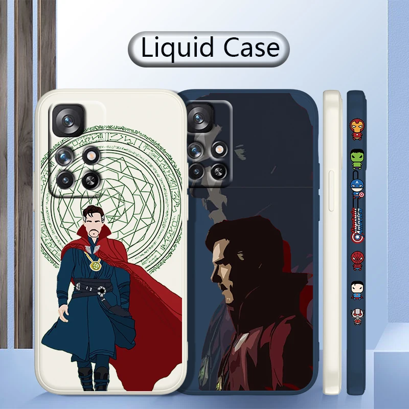 

Marvel Doctor Strange For Redmi K50 K40 K30 K20 10C X 9C AT A 8A 7A Gaming Pro Plus Liquid Left Rope Silicone Phone Case