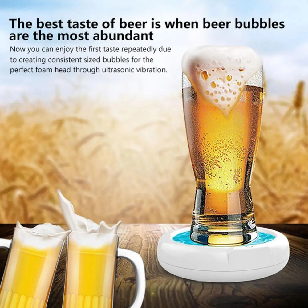 

Portable USB Rechargeable Home Bar Electric Ultrasonic Beer Foaming Machine