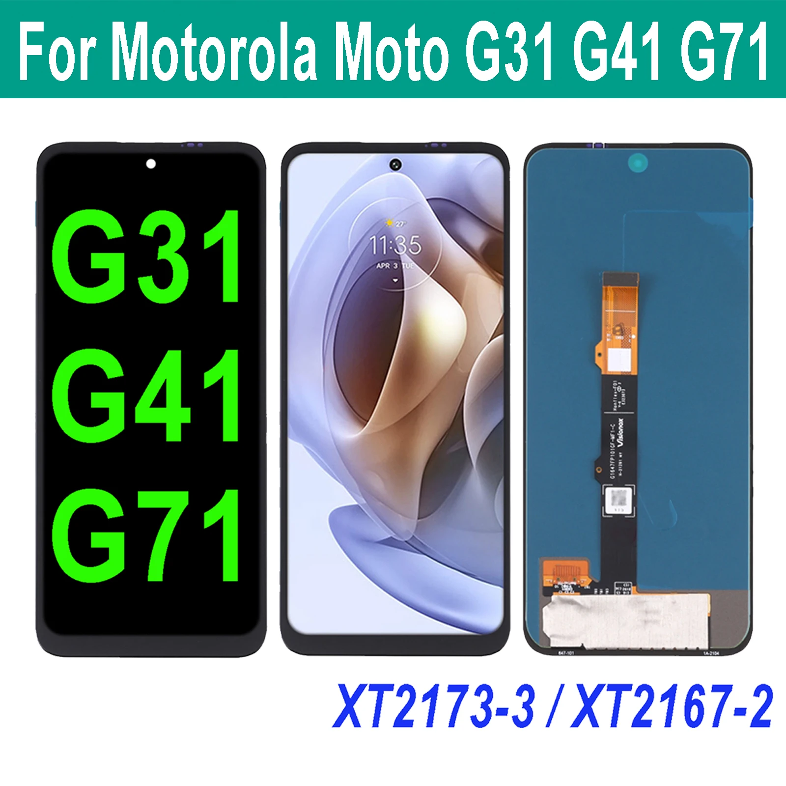 

Original AMOLED 6.4'' Display For Motorola Moto G31 G41 G71 5G XT2173-3 XT2167-2 LCD Display Touch Screen Digitizer Assembly