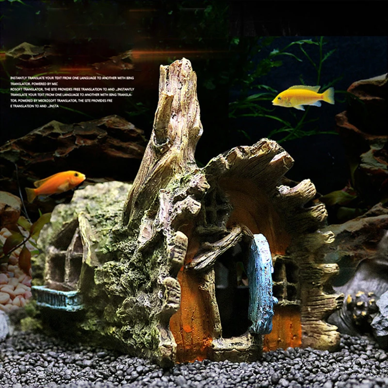 

Resin Simulation Tree House Hiding Cave Aquarium Reptile Habitat Landscaping Decor Fish Evasion House Breeding House Root