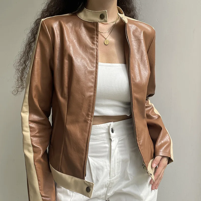 Coats Leather Jacket Trending Products Leather Jacket Womenroupas Femininas Jaqueta Couro Feminina Roupa Feminina