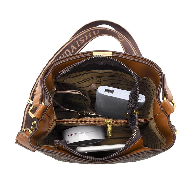 2023 New Bucket messenger Composite Female Bag Checked Women's Shoulder Fashion high-grade Versatile Crossbody Handbag woman