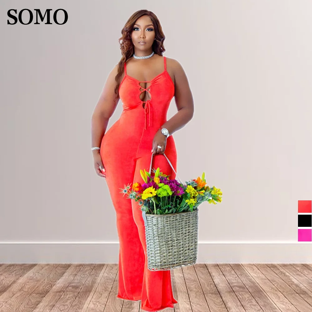 

Fashion Slim Jumpsuit Women Halter Bandage Oe Piece Outfits Sexy Backless Ladies Romper Sleeveless 2022 Wholesale Dropshipping