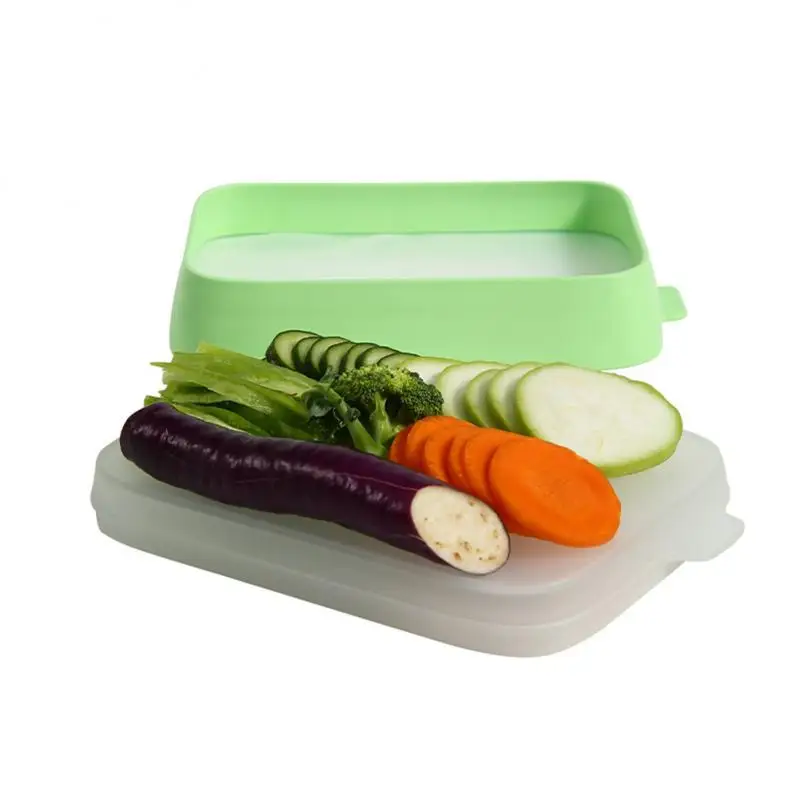 

Rectangular Small Lunch Box Microwave Heating Fresh-keeping Food Grade Silicone Film Silicone Fresh-keeping Box Fruit Household
