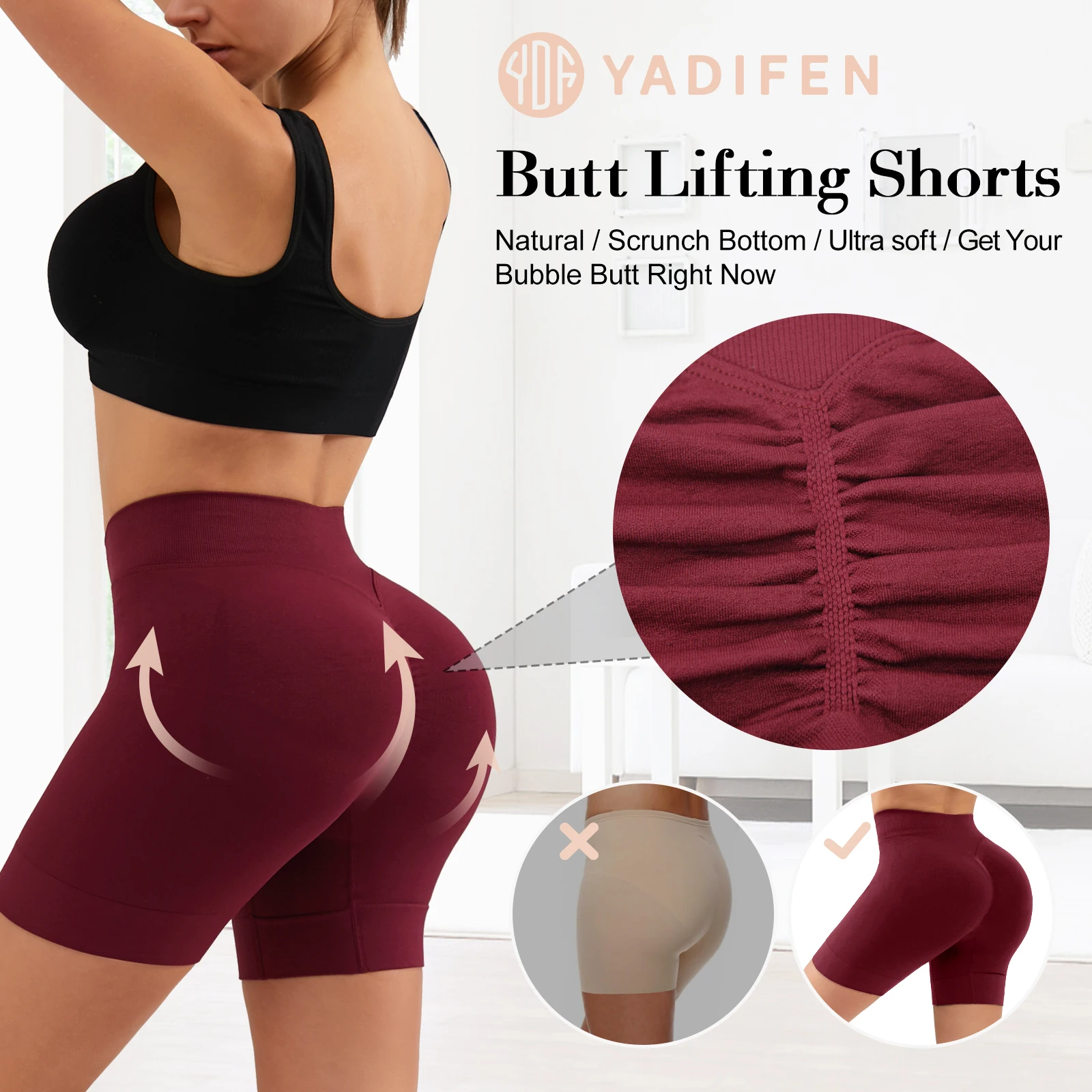 Sport Fitness Women Shorts High Waist Seamless Gym Biker Shorts Running Push Up Shorts Sportwear Breathable Workout Female Short