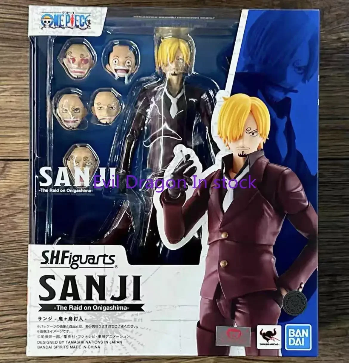 100% оригинал Bandai One Piece SH Figuarts SHF Sanji Raid on Onigashima аниме фигурка Коллекционные игрушки
