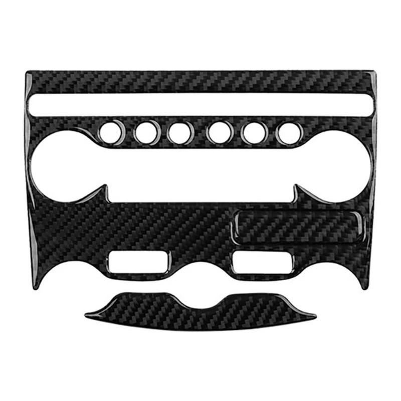 

Автомобильная внутренняя консоль из углеродного волокна кондиционер мультимедиа Регулируемая панель Крышка отделка Замена для Nissan 370Z 2009-2020