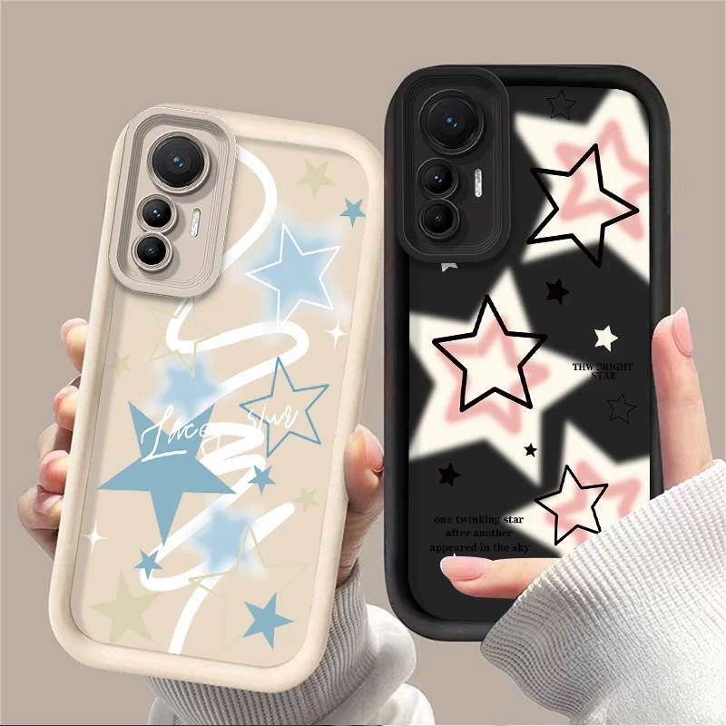 Чехол для телефона с пятиконечной звездой Xiaomi POCO X6 X5 X4 GT F3 F4 F5 M6 Pro X3 NFC Mi 13T 12T 11T 13 12 11