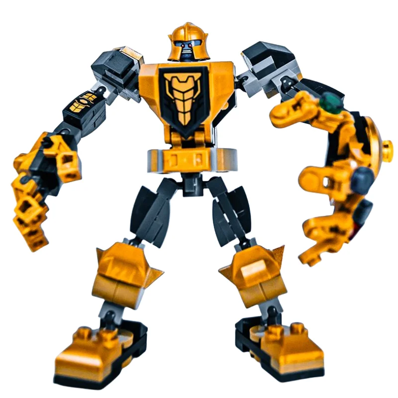 

Marvel Thanos Mech Iron Man Spiderman Anime Peripherals Cartoon Building Blocks Puzzle Assembled Toys Creative Decoration Gifts