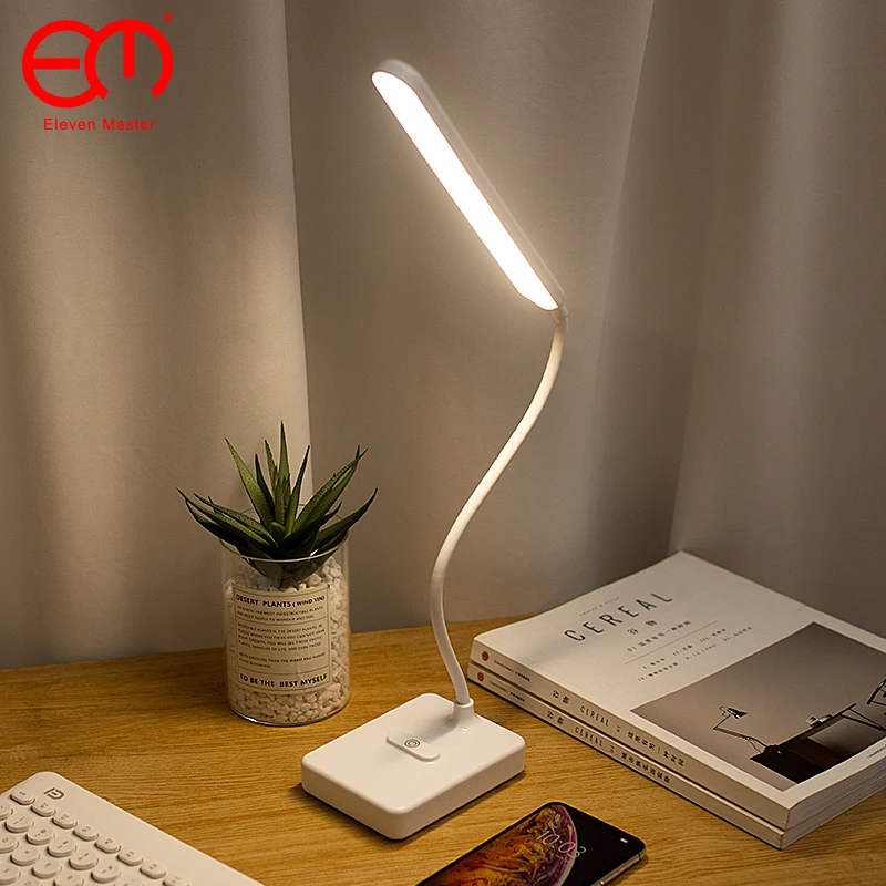 USB Rechargeable LED Foldable Desk Lamp Eye Protection Touch Dimmable Reading Table Lamp Led Light 3 Level Color
