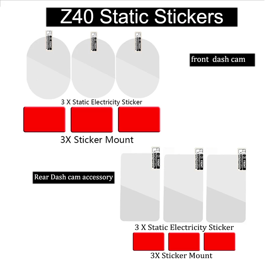 

Для DDPAI Z40 Dash Cam умная пленка и статические наклейки для DDPAI автомобильный видеорегистратор VHB держатель наклеек 3 шт.