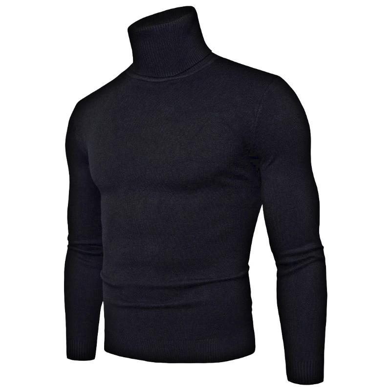 

New Autumn Winter Men's Warm Turtleneck Sweater High Quality Fashion Casual Comfortable Pullover Thick Sweater Male Brand
