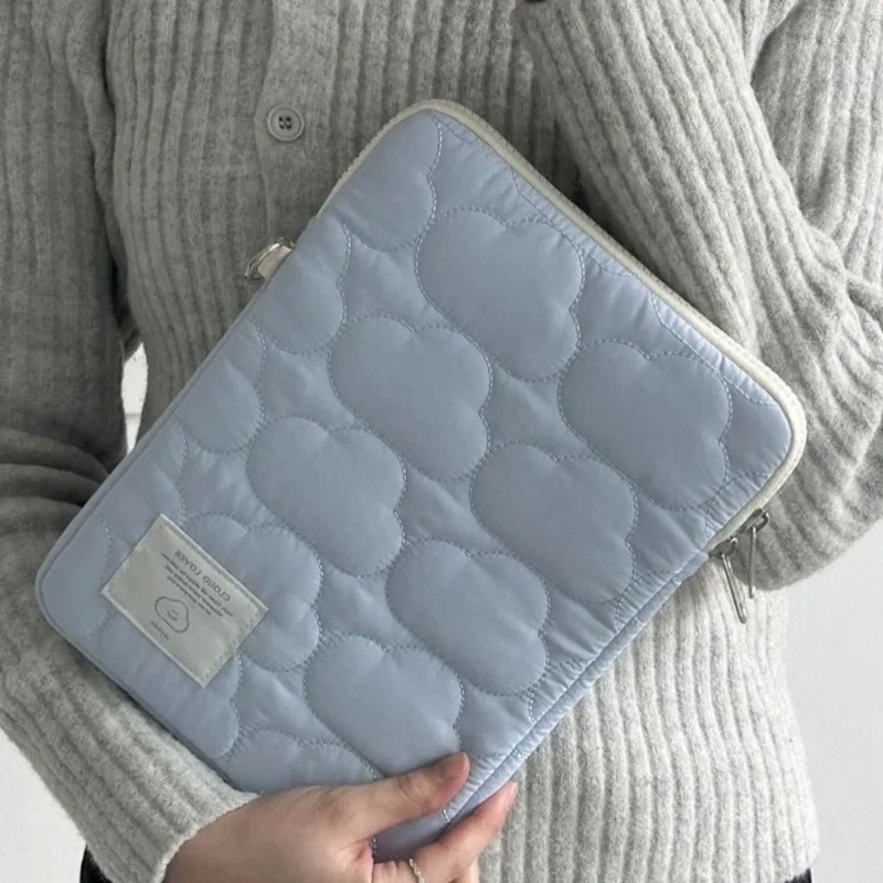 Сумка для Ipad с вышивкой на молнии однотонная из хлопка