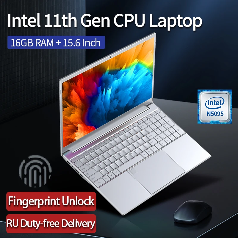

Игровой ноутбук 15,6 дюйма, 16 ГБ ОЗУ, ТБ SSD, Intel N5095 UHD графический ноутбук 1920*1080, Windows 10 нетбук, компьютер, портативный геймер