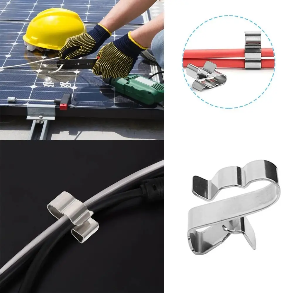 Stainless Steel Cable Clips  Cable Clamps Durable Cable Management for Solar Panel Wire