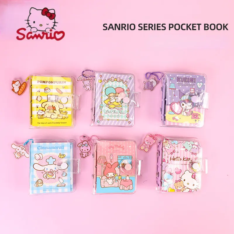 Sanrio Series Mini Keychain Primary School Student Cute Cartoon Pockets Notebook
