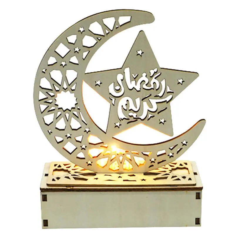 

2022 Eid Mubarak Wooden Pendant Ramadan Decoration For Home Islamic Muslim Party Decor EID Gifts Abaya AL Adha Kareem