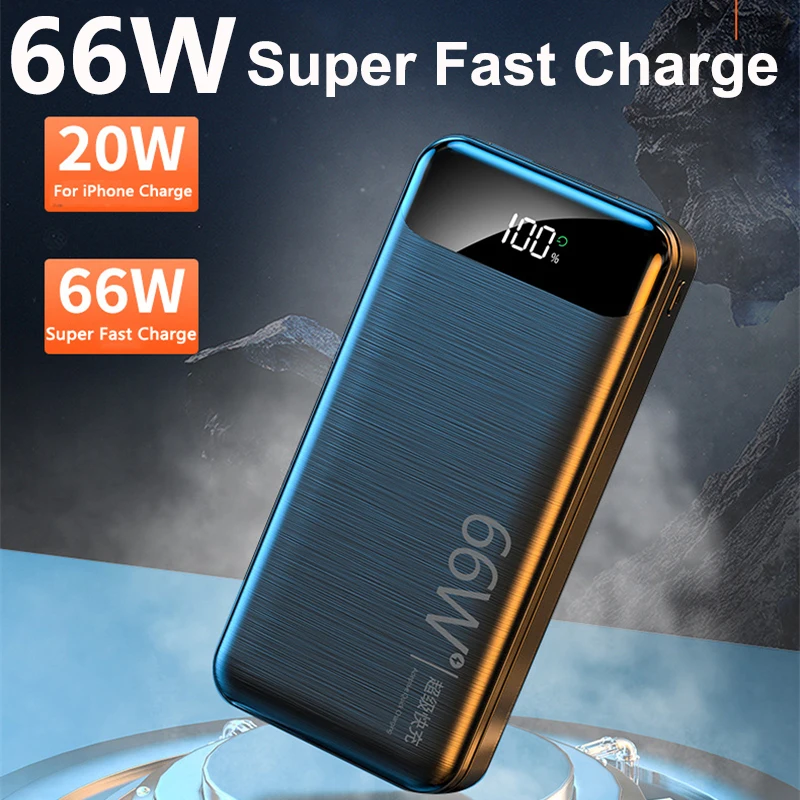 Супербыстрая зарядка 66 Вт 80000 мАч Power Bank для Huawei P40 Ноутбук Портативный внешний зарядное устройство для аккумулятора iPhone Xiaomi on.