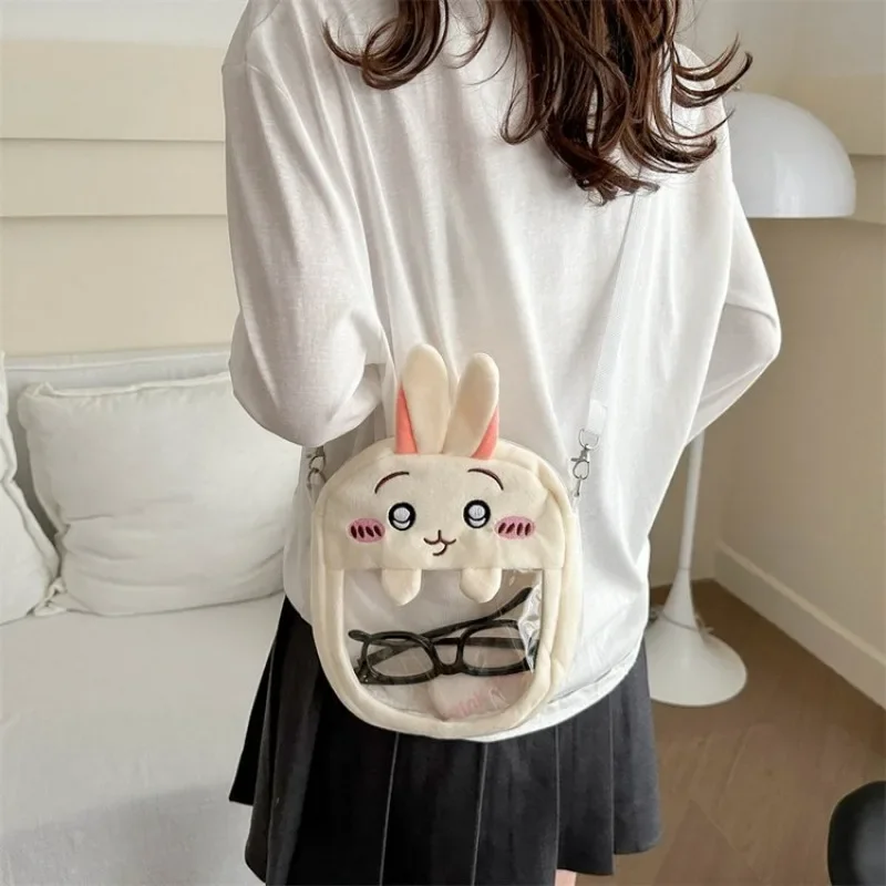 MINISO Chiikawa сумка через плечо с рисунком Усаги большой емкости вышивкой плюшевая