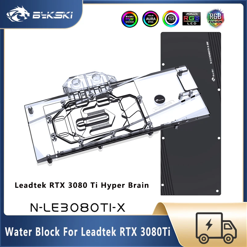 

Блок графического процессора Bykski 3080Ti для Leadtek RTX 3080 Ti, гипер-мозг, видеокарта с водяным охлаждением, пользовательский медный радиатор