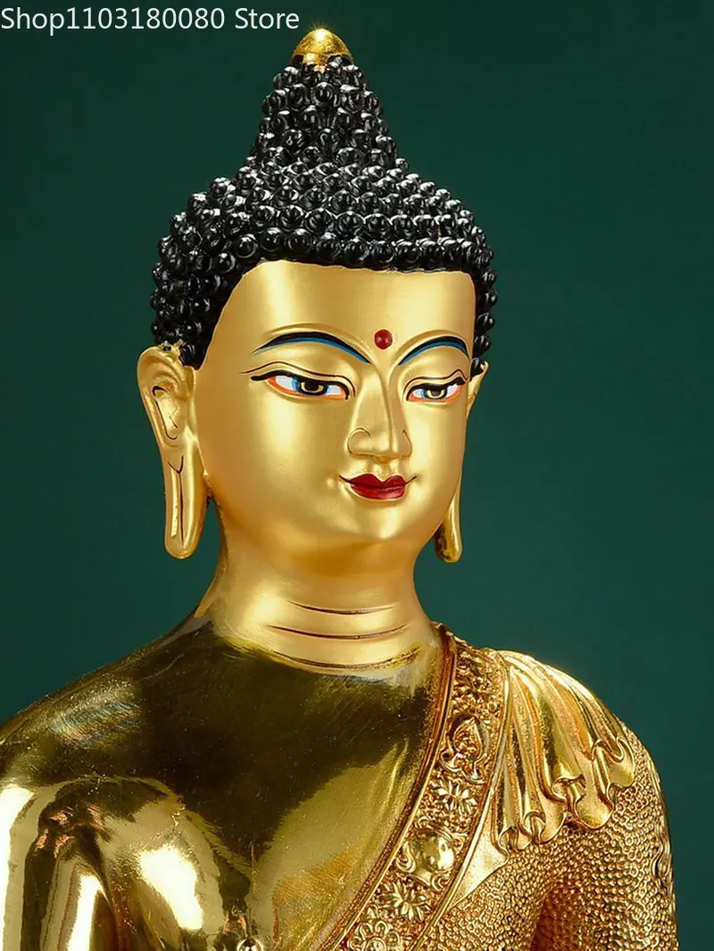 42 см медная латунная позолоченная фотография Тибетский буддизм Будда Aksobhya