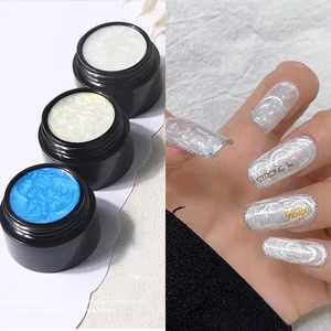 5/10ml Glitter Thread Shell Nail color Gel reflective glitter winter nail art lacquer gel Pearly Mer