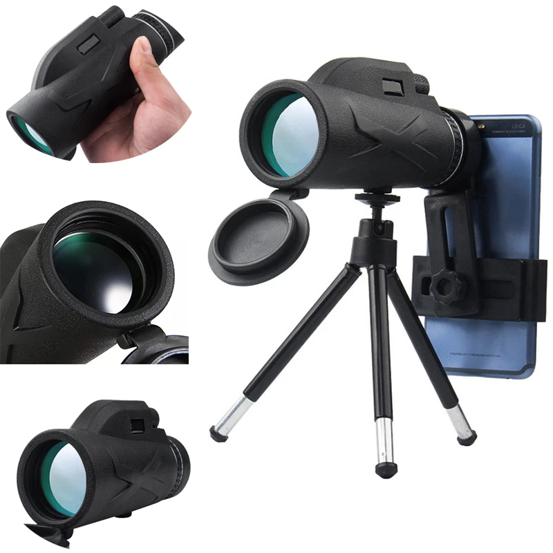 

80X100 Optics Zoom HD Lens Military Army Waterproof Hiking Hunting Monocular Telescope Professional