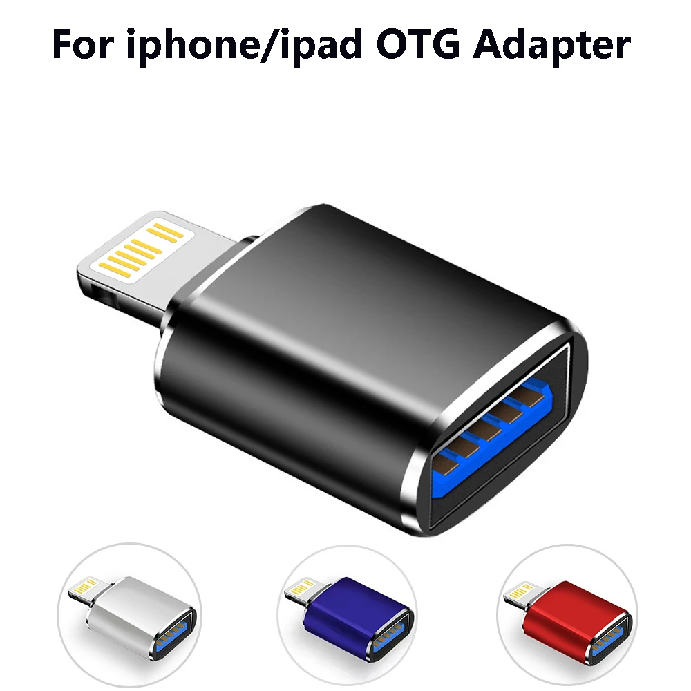 

USB 3.0 OTG Adapter for IPhone 13 12 11 Pro XS Max XR X 8 Plus 7 6s IPad Lighting Male To USB 3.0 Adapter for IOS 13 Above