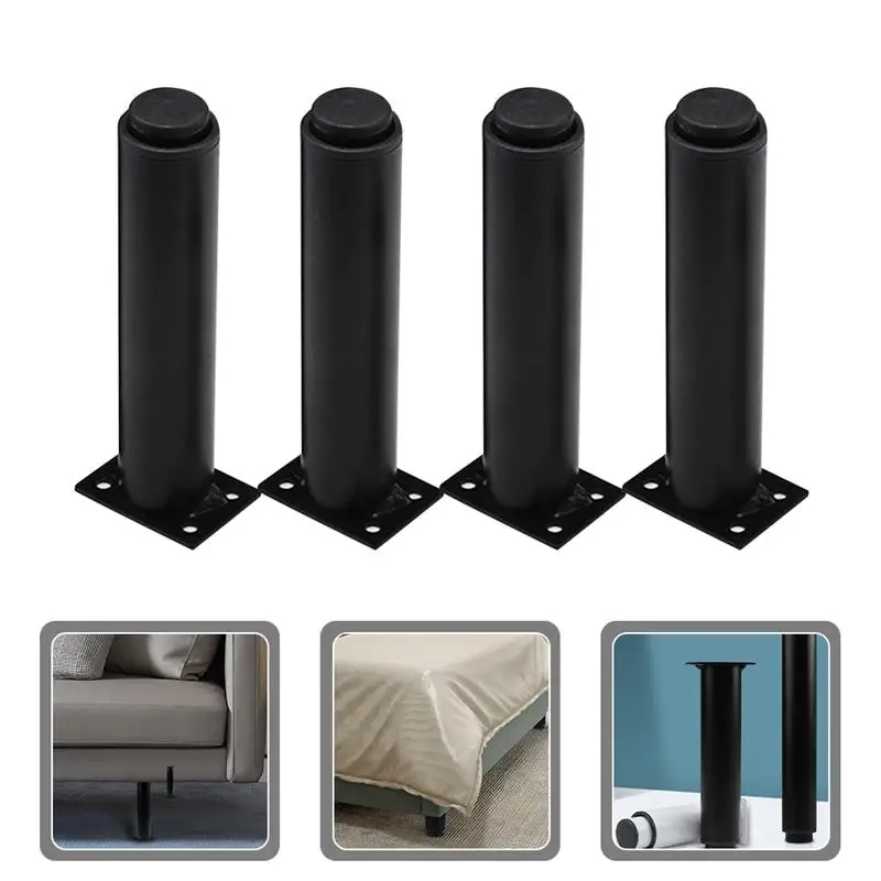 

4pcs Stainless Steel Furniture Legs Adjustable Cabinet Legs Telescopic Sofa Leg Bed Bottom Load Bearing Bracket Replacement