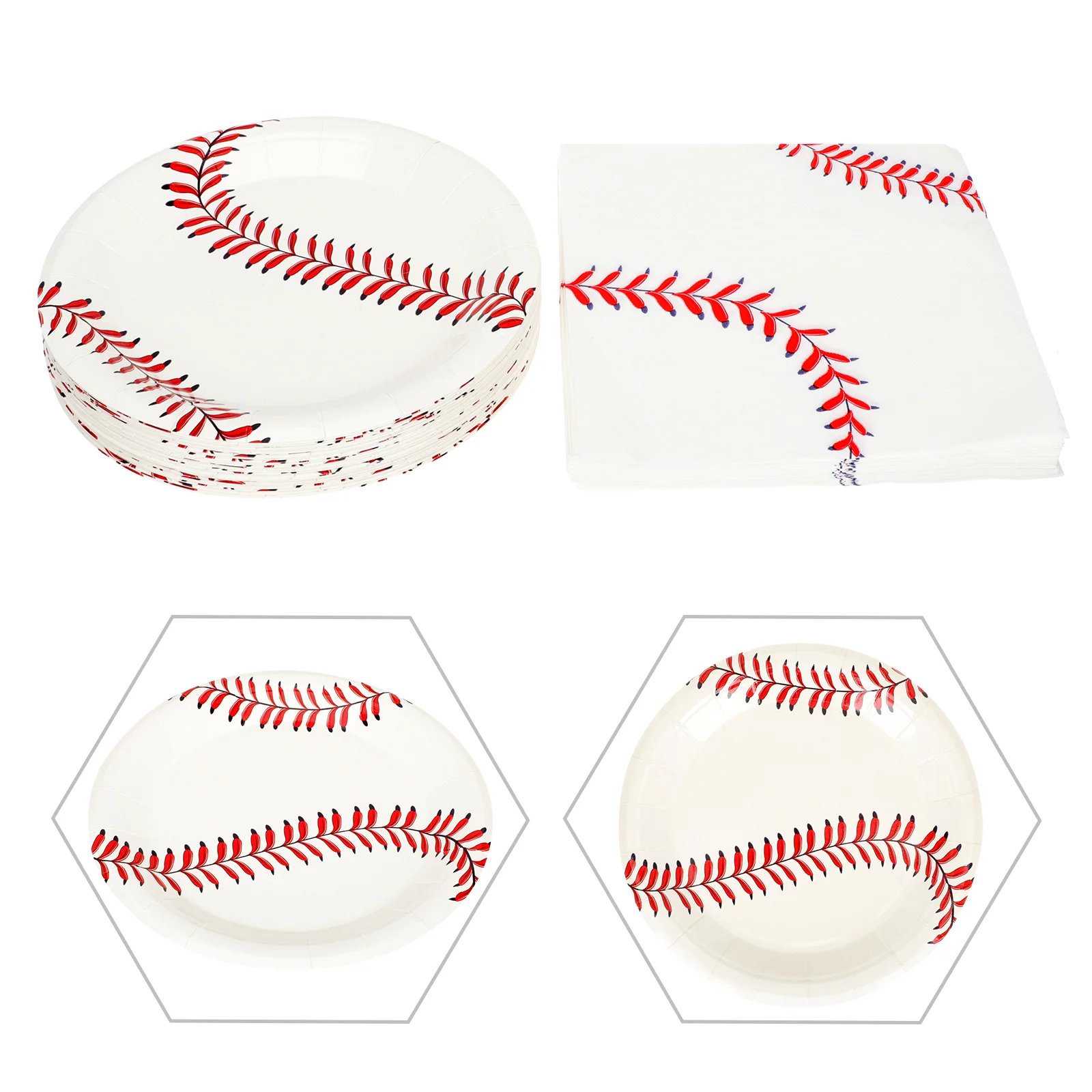 

Baseball Party Plates Napkins Paper Tablewaredisposable Dinnerwaredecoration Birthday Beverage Themed Supplies Decor Theme