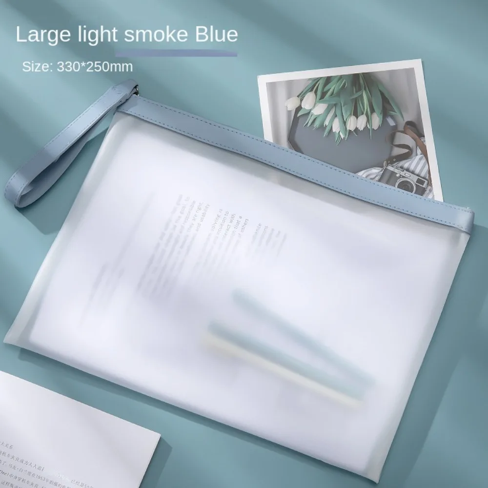 Прозрачная сумка для файлов формата А4 мягкий конверт на молнии органайзер