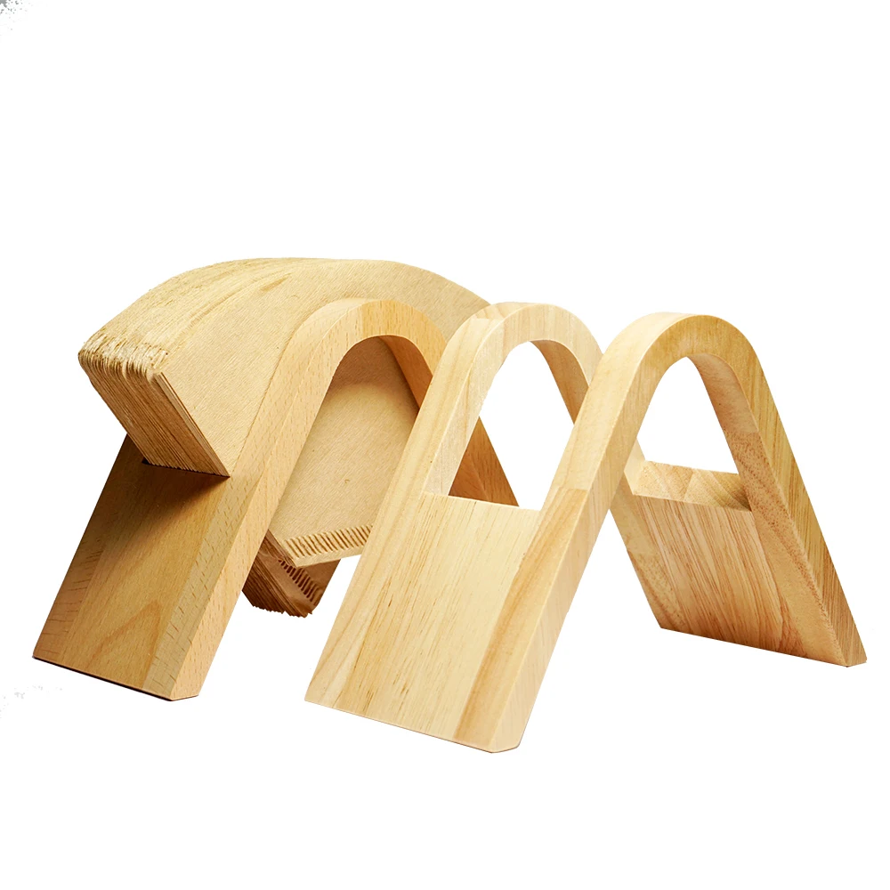 

Bamboo Wood Coffee Filter Holder Dispenser Filter Paper Rack Display Shelf Storage 100pcs Filtering Paper Storage Rack Stand