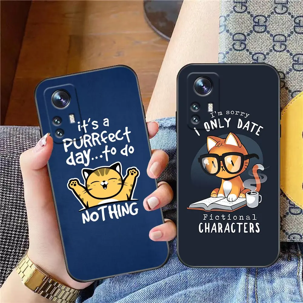 

Funda Case for Xiaomi 11 11i 11X 11T 12 12X 9 12S 12T 13 10 10T 10S Pro Lite Ultra 5G NE Case Coque Cartoon Animals Funny Words