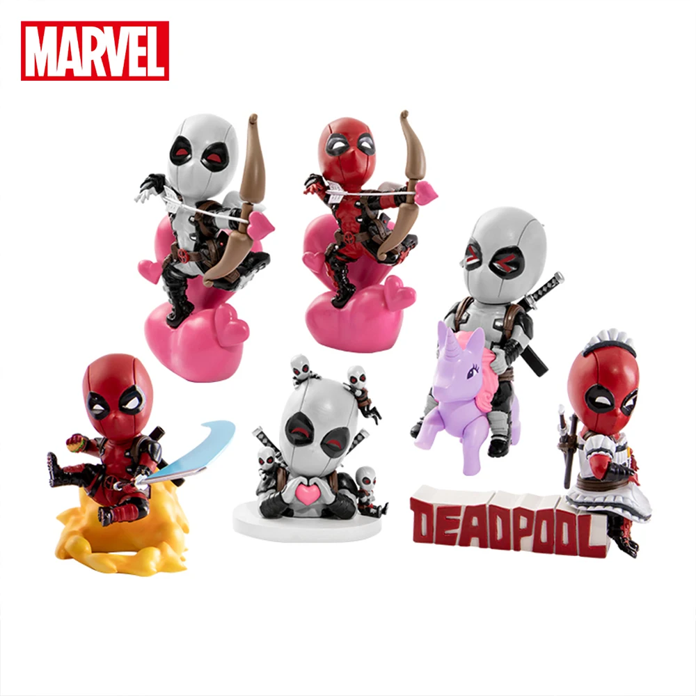 

Genuine Marvel Deadpool Blind Box Surprise Bag Mini Deadpool Figure Doll Mystery Toys for Children Birthday Gift