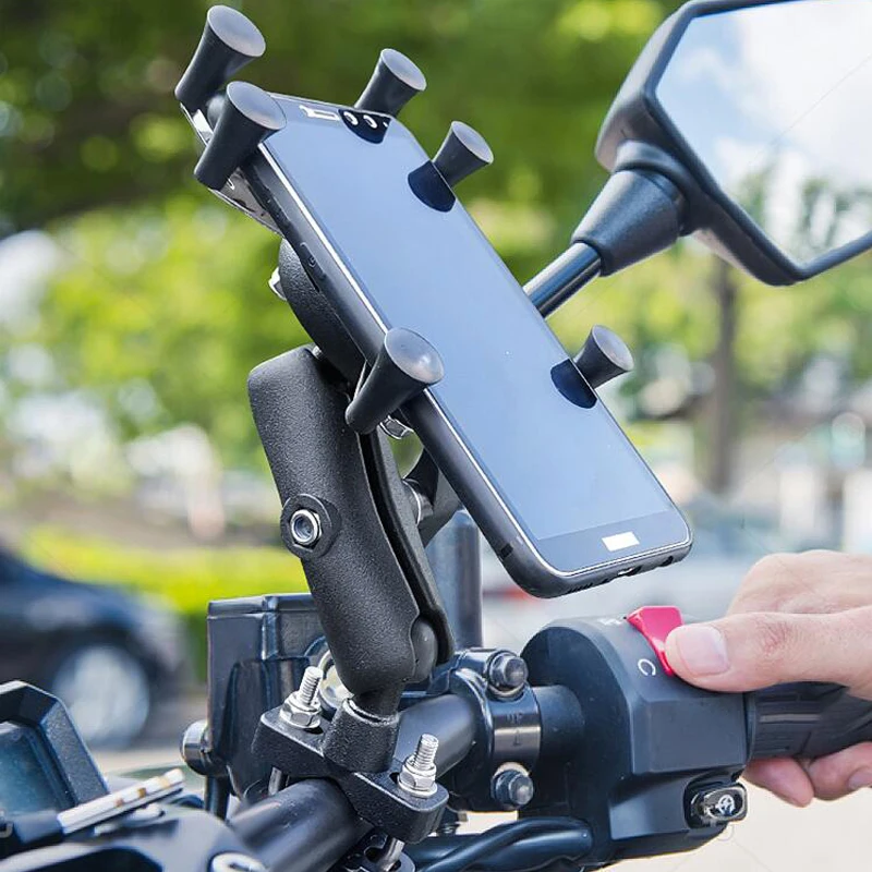 

Bicycle motorcycle Holder Mount Bike Handlebar Cell Phone Clamp Scooter Phone Clip for Phone 12 Bike Accessories for Moto